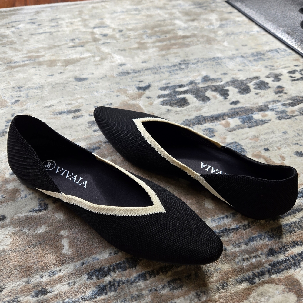 Vivaia Black and Cream Loafers *NWT Size: 37 /Women's 6.5